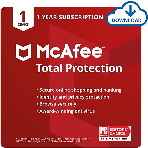 McAfee Total Protection Security (1 yr) (1pc) Licence key ESD