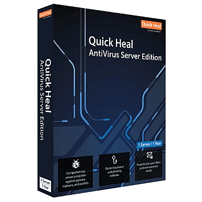 Quickheal® AV Server Win 2003/08/12/16/19 (1 Server) (1 yr) RENEWAL