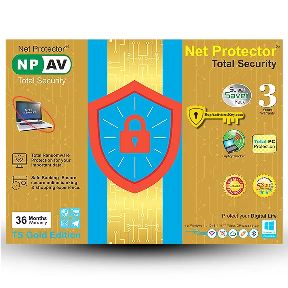 Net Protector Total Security GOLD 2023 (1pc) (3yr) Key  (Multiples of 11)