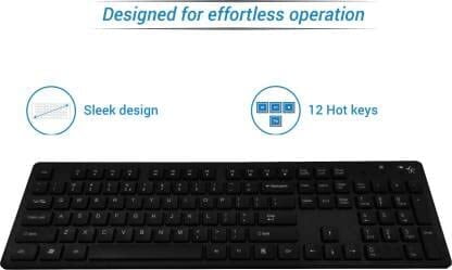 OpenBox Flipkart SmartBuy KM-206W Wireless Laptop Keyboard  (Matte Black)