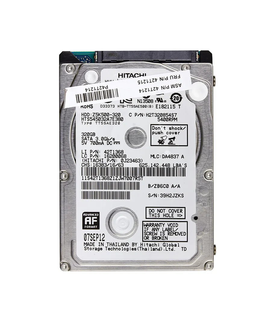 HITACHI Hard Disk SATA Laptop 320GB (42T1368)