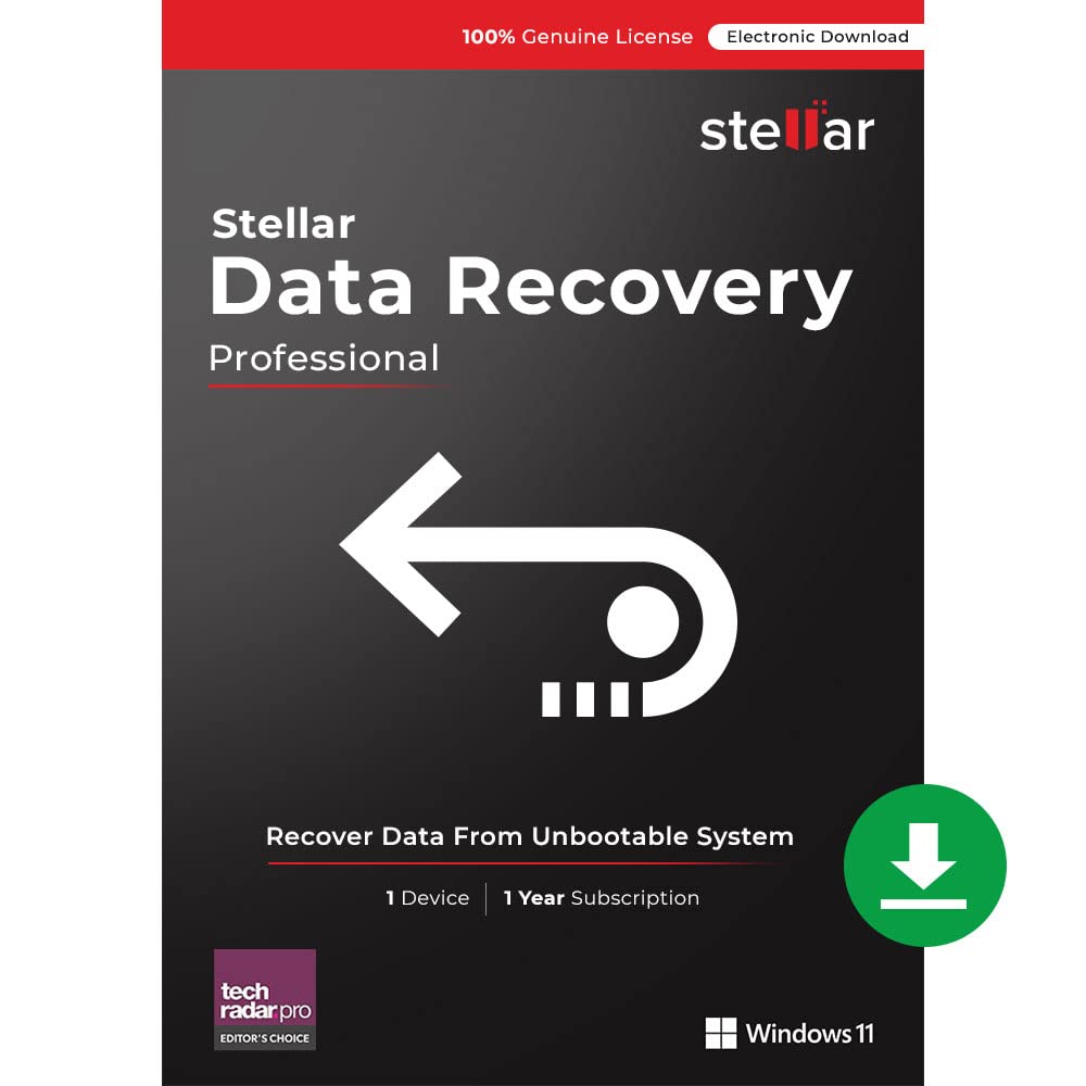 Stellar Data Recovery Professional for Windows (1 year)