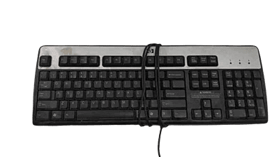 Refurbished HP Ku-0316 Usb Wired Keyboard 104 Keys Black And Silver