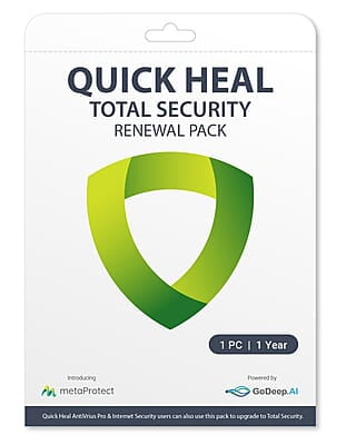 Quickheal® Total Security Windows (DT) (1yr) RENEWAL (Single key)