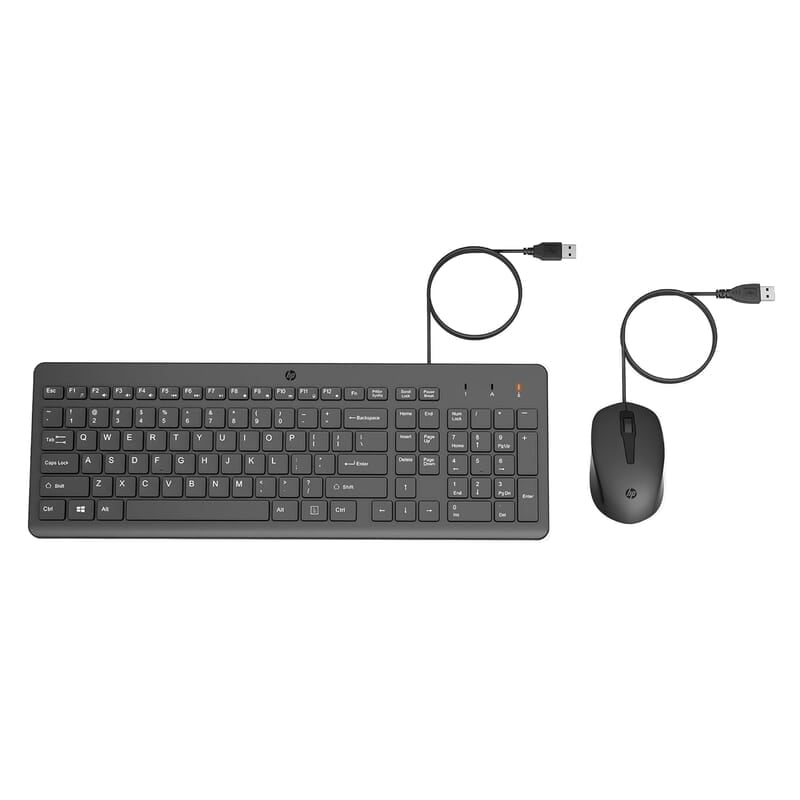 OpenBox HP 150 Wired Mouse and Keyboard Wired USB Multi-device Keyboard