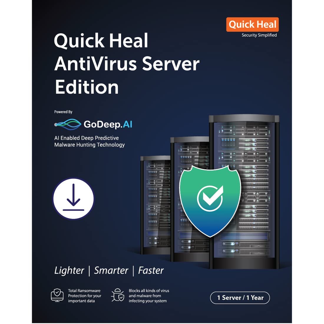 Quickheal® AV Server Win 2003/08/12/16/19 (1 Server) CD (Spl-ND)