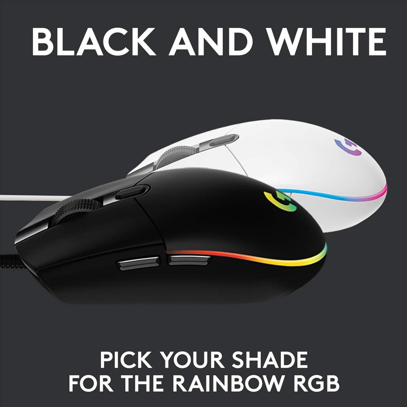 LOGITECH USB WIRED GAMING MOUSE WITH 8K DPI TRACKING AND CUSTOMIZABLE RGB LIGHTING G102-Black LOGITECH USB WIRED GAMING MOUSE WITH 8K DPI TRACKING AND CUSTOMIZABLE RGB LIGHTING G102-Black