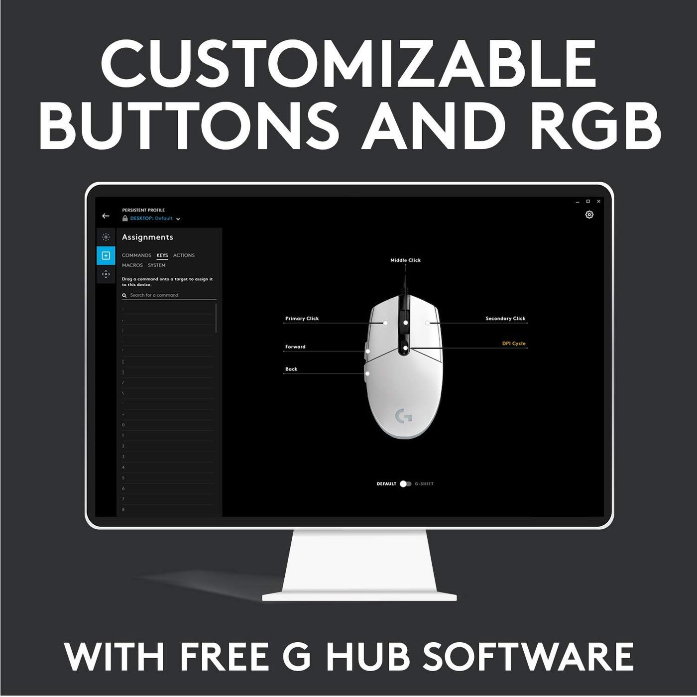 LOGITECH USB WIRED GAMING MOUSE WITH 8K DPI TRACKING AND CUSTOMIZABLE RGB LIGHTING G102-Black LOGITECH USB WIRED GAMING MOUSE WITH 8K DPI TRACKING AND CUSTOMIZABLE RGB LIGHTING G102-Black