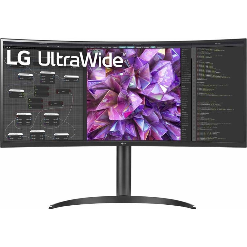 LG 34-inch ,UltraWide QHD Curved Monitor, 21:9, 60Hz, 34WQ75C-B