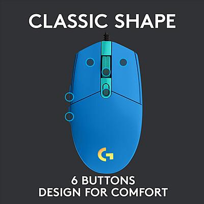 LOGITECH LIGHT SYNC WIRED GAMING MOUSE G203-Blue LOGITECH LIGHT SYNC WIRED GAMING MOUSE G203-Blue