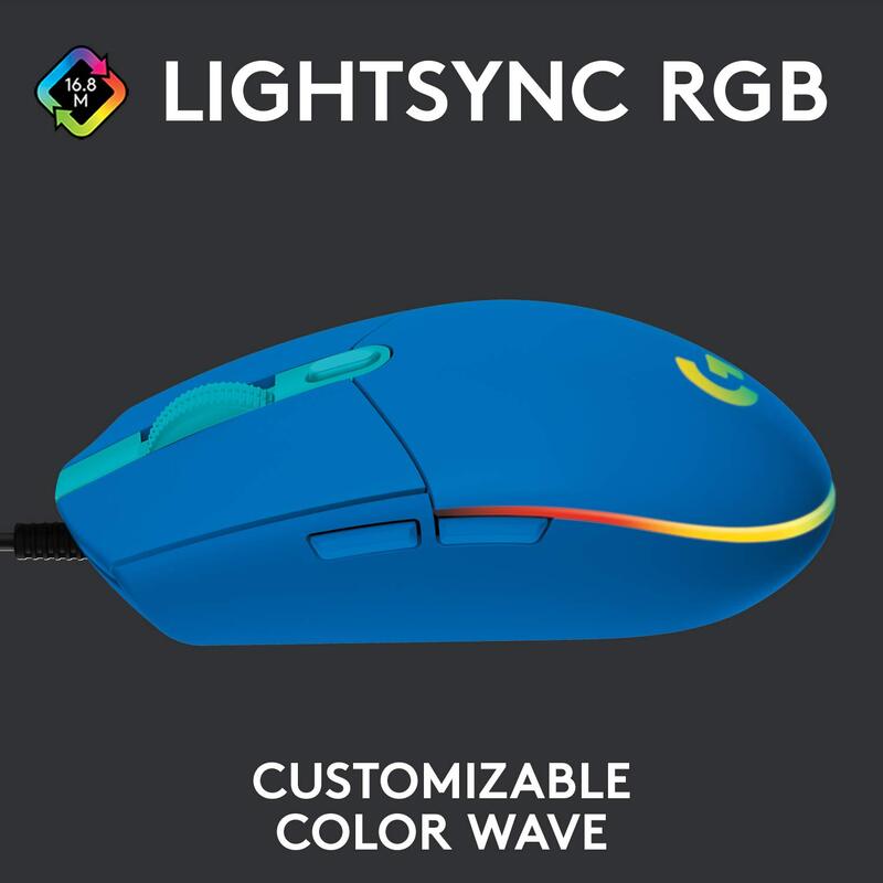 LOGITECH LIGHT SYNC WIRED GAMING MOUSE G203-Blue LOGITECH LIGHT SYNC WIRED GAMING MOUSE G203-Blue