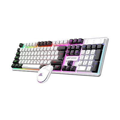 Open Box Ant Esports  LED Keyboard ,104 Keys Rainbow Backlit Keyboard 7 Color RGB, KM1610
