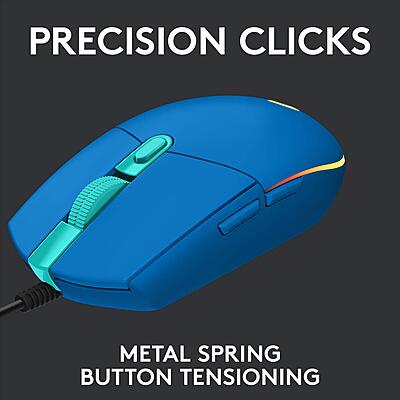 LOGITECH LIGHT SYNC WIRED GAMING MOUSE G203-Blue LOGITECH LIGHT SYNC WIRED GAMING MOUSE G203-Blue