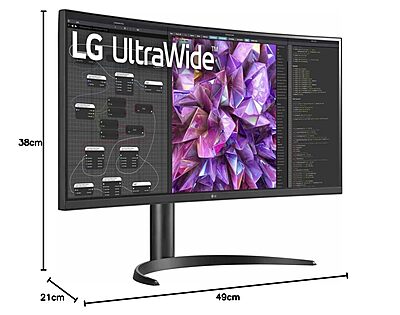 LG 34-inch ,UltraWide QHD Curved Monitor, 21:9, 60Hz, 34WQ75C-B