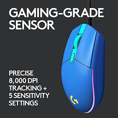 LOGITECH LIGHT SYNC WIRED GAMING MOUSE G203-Blue LOGITECH LIGHT SYNC WIRED GAMING MOUSE G203-Blue