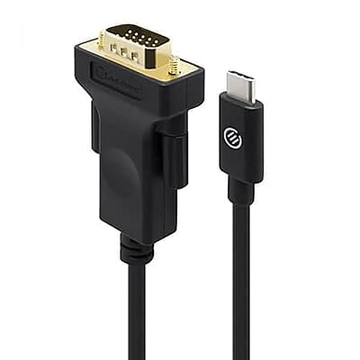 ALOGIC 2m USB-C to VGA Cable - Male to Male - Premium Retail Box Packaging | ELUCVG-02RBLK