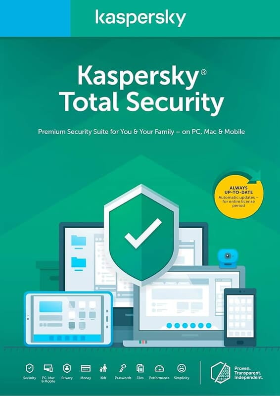 Kaspersky Total Security (1 CD + 1 key) (3yrs) (Win) Key CD