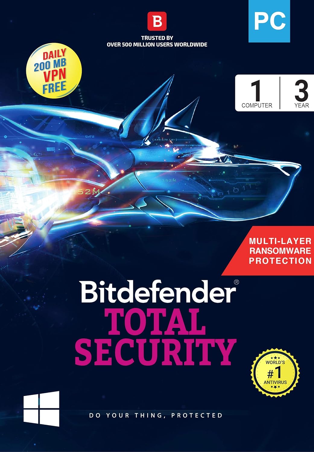 BitDefender Total Security (2022) Single key (3 years) ESD