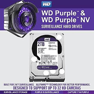 WD Purple 2TB  Hard Disk Drive((WD20PURX)