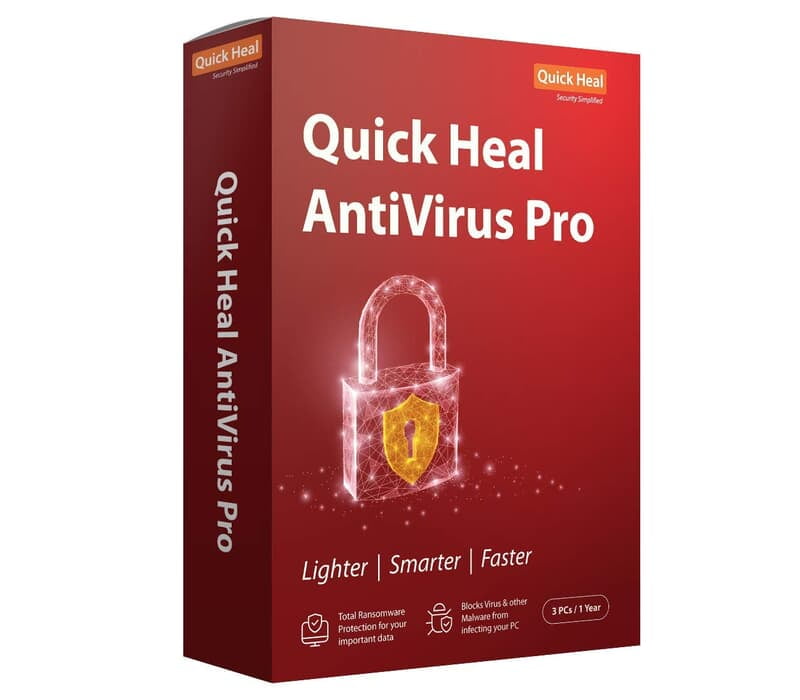 Quickheal® Antivirus Pro Windows (3pc) (3CD) (Desktop) (1 year) CD