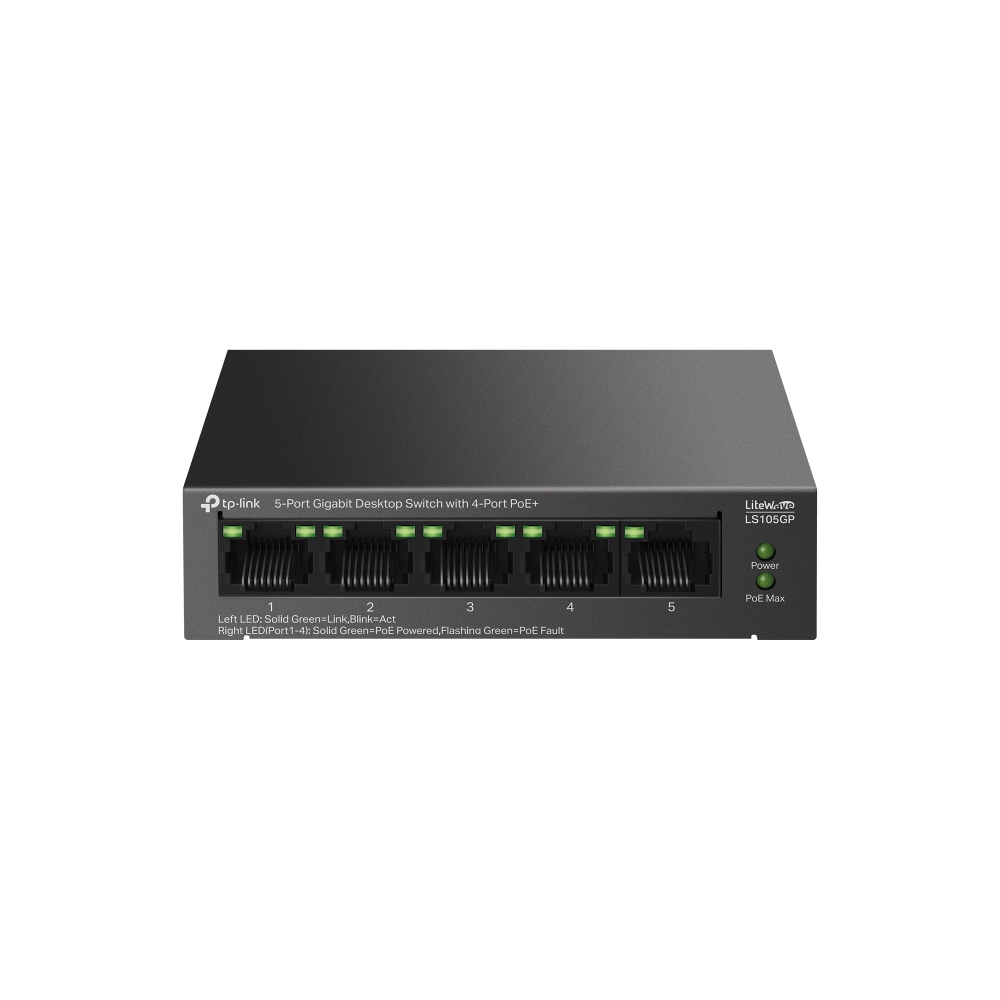 TP-Link 5-Port Gigabit Desktop Switch with 4-Port PoE+(LS105GP)