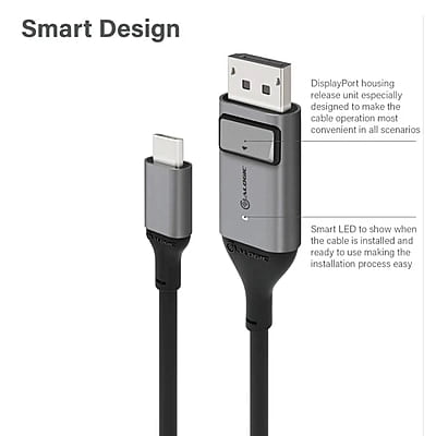 ALOGIC 2m Ultra USB-C (Male) to DP (Male)  Cable - 4K @60Hz | ULCDP02-SGR