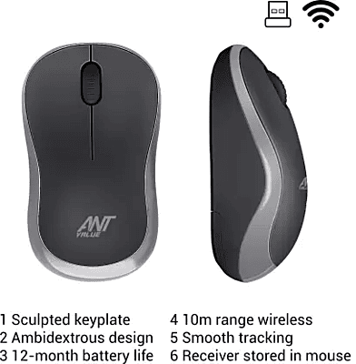 OpenBox Ant Value FKAPU03/Silent Wireless Optical Mouse