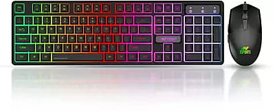 OpenBox Ant Esports KM1600, Wired Backlit Rainbow LED Keyboard & 3200 DPI Gaming Mouse for PC/Laptop Wired USB Gaming Keyboard