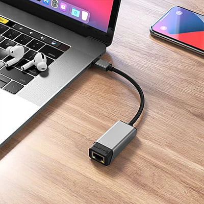 ALOGIC Ultra USB-C to RJ45 Gigabit Ethernet Adapter – 15cm  - Space Grey | ULCGE-SGR