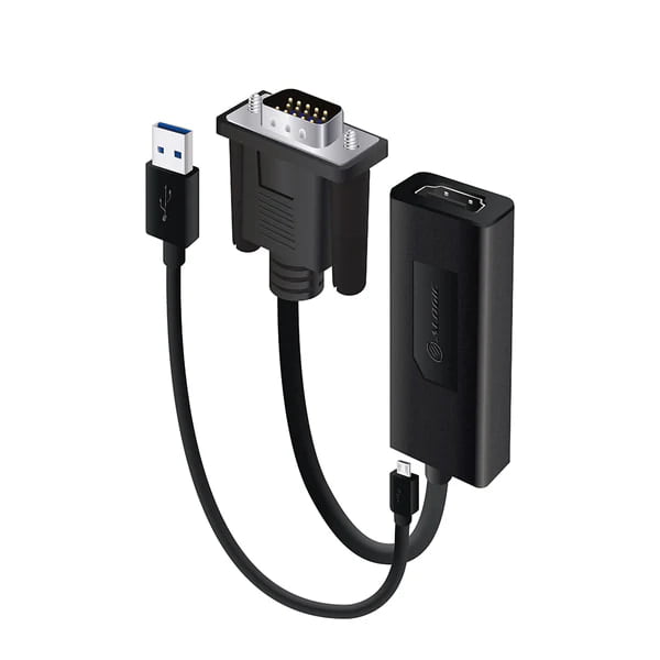 ALOGIC Portable VGA to HDMI Adapter with USB Audio & Resolution Support Up to 1080p | VGA-HDUP