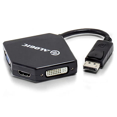 ALOGIC 3-in-1 DisplayPort to HDMI DVI VGA Adapter - Male to 3-Female | DP-VGDVHD-ADP