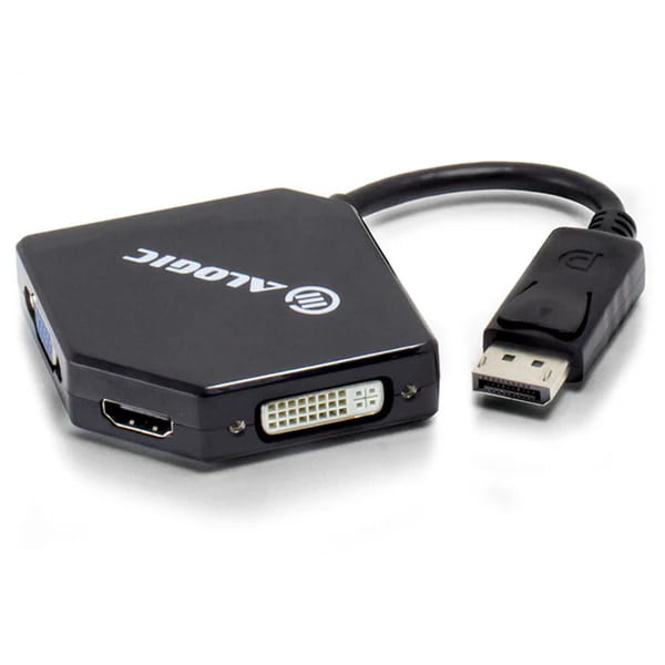 ALOGIC 3-in-1 DisplayPort to HDMI DVI VGA Adapter - Male to 3-Female | DP-VGDVHD-ADP