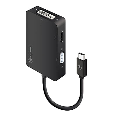 ALOGIC 3-in-1 USB-C to HDMI DVI VGA Adapter - Male to 3-Female | UCVGDVHD-ADP