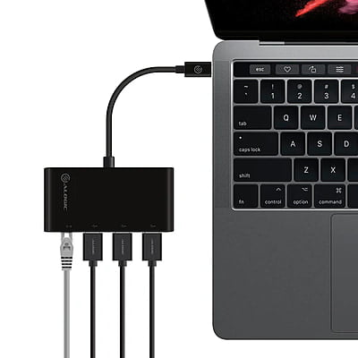 USB-C to Gigabit Ethernet & USB 3. 0 SuperSpeed 3 Port USB | UC3AGE