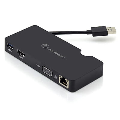 ALOGIC USB 3.0 Universal Portable Docking Station - HDMI or VGA/Gigabit Ethernet/USB 3.0 | VU3DUP