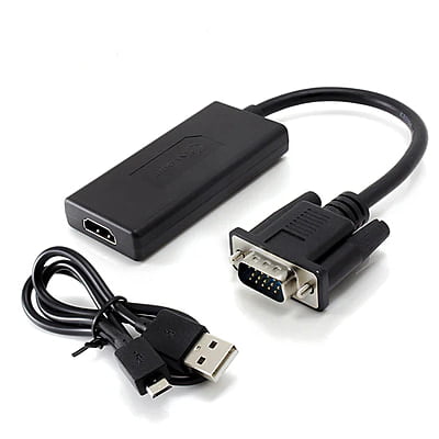 ALOGIC Portable VGA to HDMI Adapter with USB Audio & Resolution Support Up to 1080p | VGA-HDUP