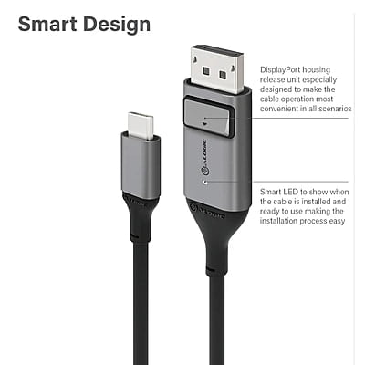 ALOGIC 1m Ultra USB-C (Male) to DP (Male) Cable - 4K @60Hz | ULCDP01-SGR