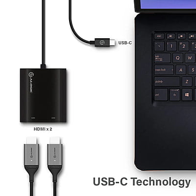 Alogic USB-C to Dual HDMI 2.0 Adapter - 4K-30Hz  | UC2HD-ADP