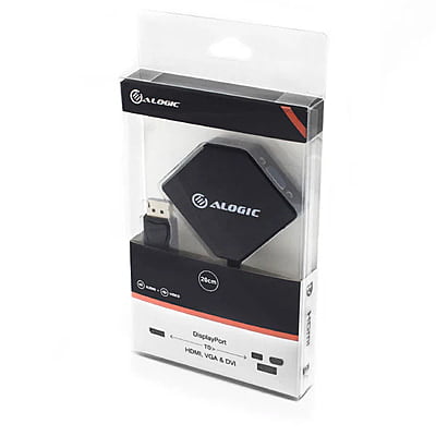 ALOGIC 3-in-1 DisplayPort to HDMI DVI VGA Adapter - Male to 3-Female | DP-VGDVHD-ADP