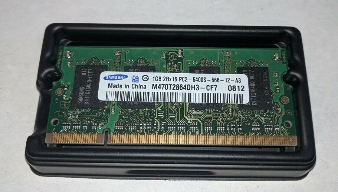 Samsung 1GB DDR2 2Rx16 PC2 6400S 666 12 A3 Laptop Memory